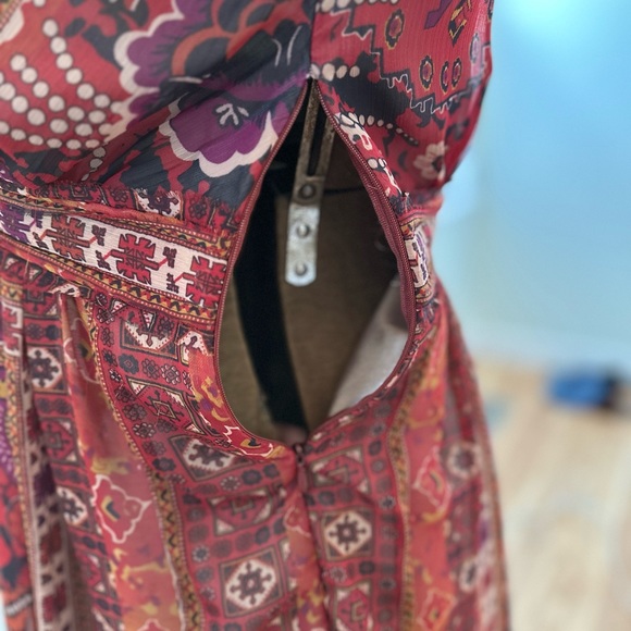 Ranna Gill size 6 Red Ceret Maxi Dress - Anthropologie - Picture 14 of 16